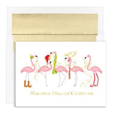 Fashionista Flamingo Christmas Cards