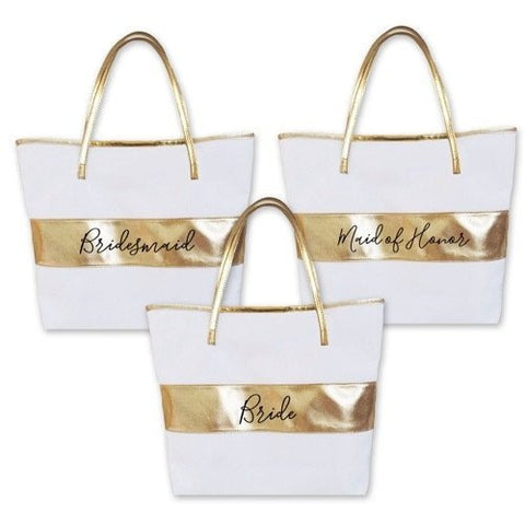 Personalized Glam Wedding Tote Bags for Bridal Party, Bridesmaid Bags Gifts  for Bridesmaids and Maid of Honor Wedding Totes