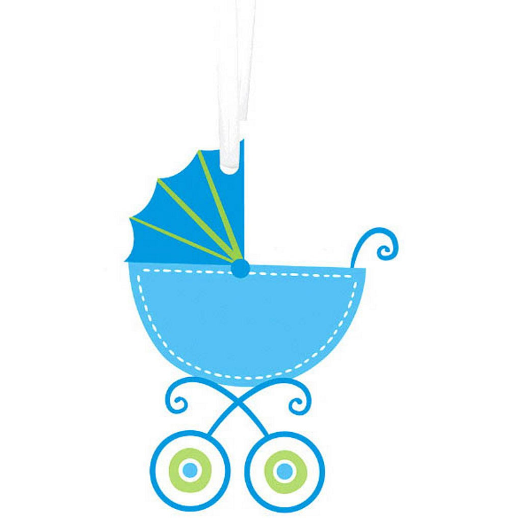 blue baby carriage