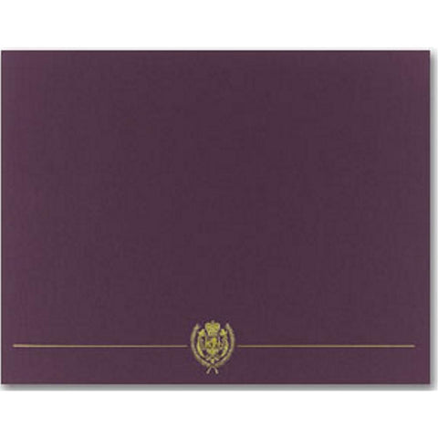 10 Count Black Certificate Jacket with Silver Foil Crest