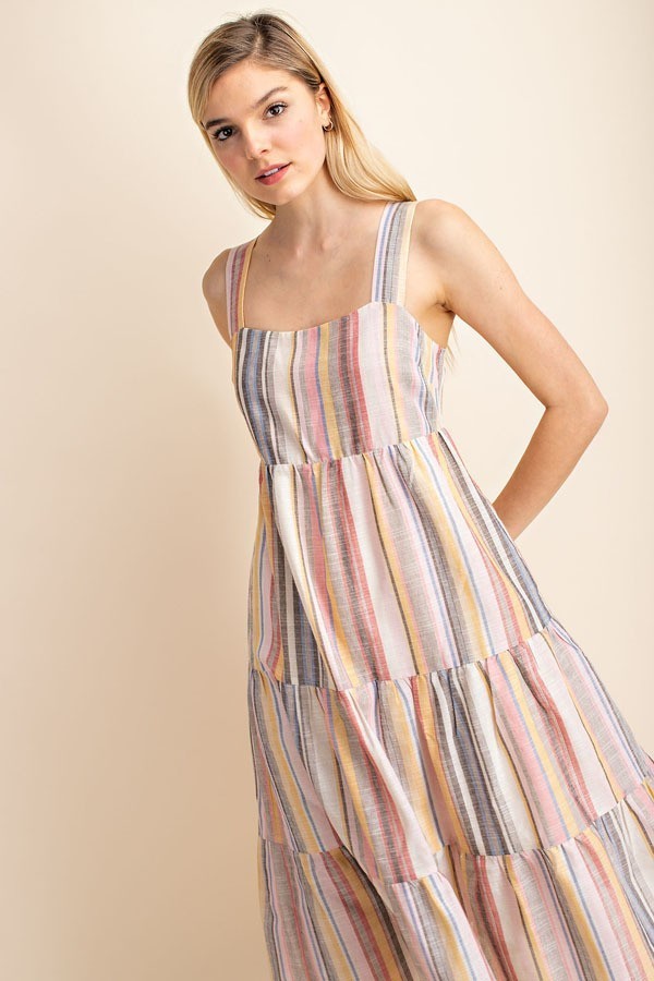 tier midi dress