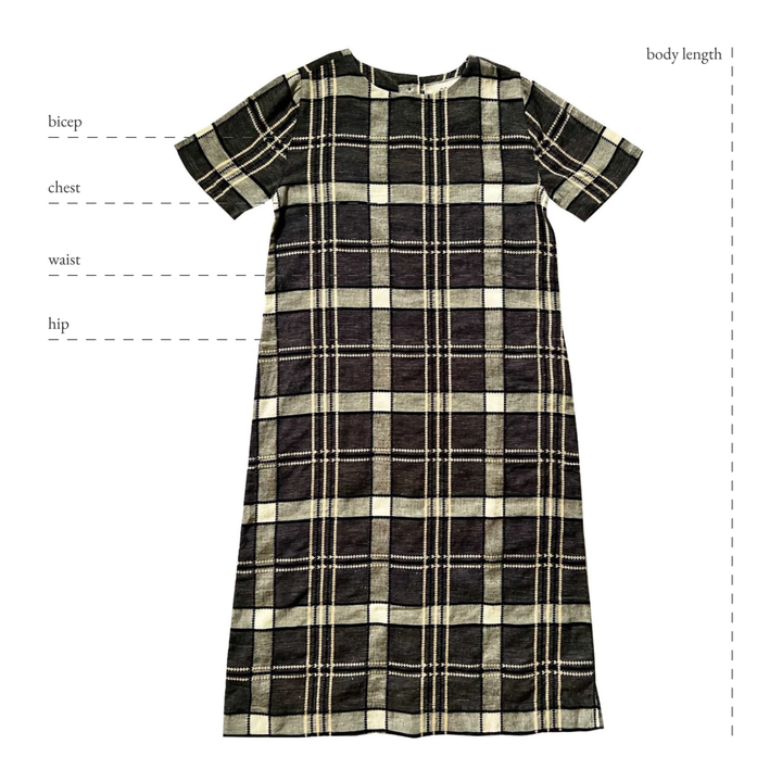 flat image of how to measure ace&jig dresses