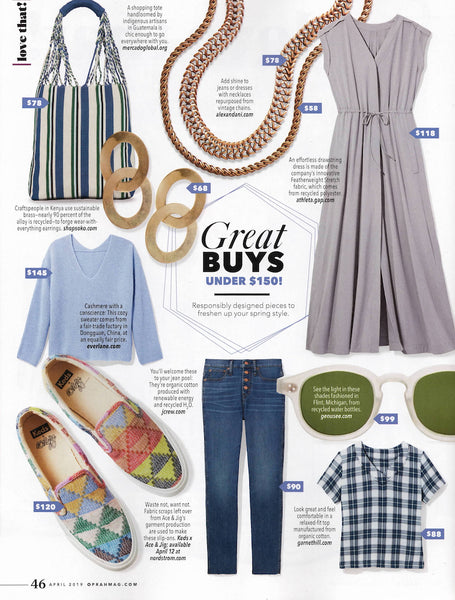 ace&jig featured in oprah, april 2019 press