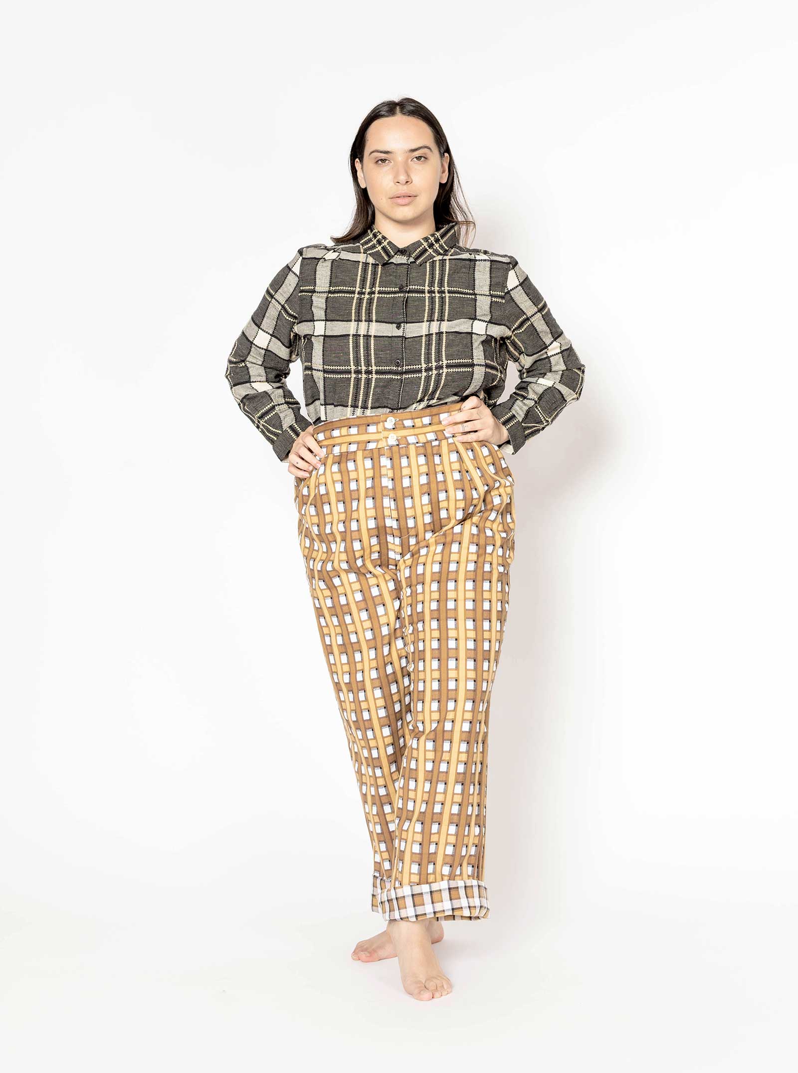 Katie THE CURE long pants チェックパンツ des-heros.fr