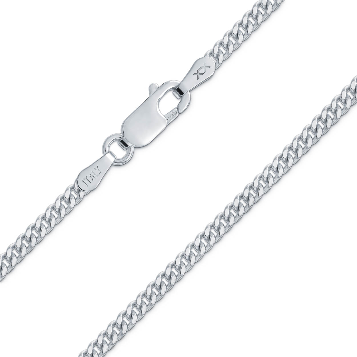 Micro Cuban Chain 2mm | Solid Sterling Silver | Luxx Jewelers