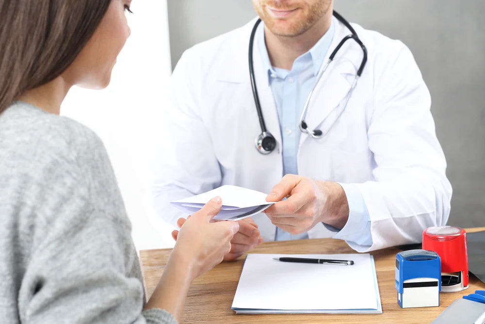 Doctor talking to patient