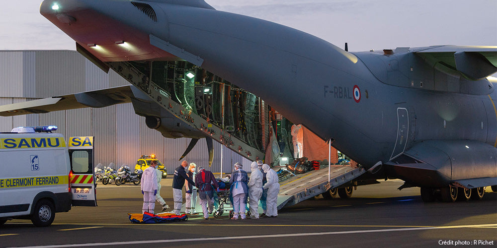 Armée de l'Air et de l'Espace, A400M, SSA, COVID 19, crise sanitaire, évacuation sanitaire