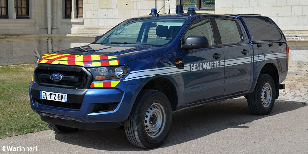 véhicule, gendarmerie, ford ranger 3, gendarmes, voiture