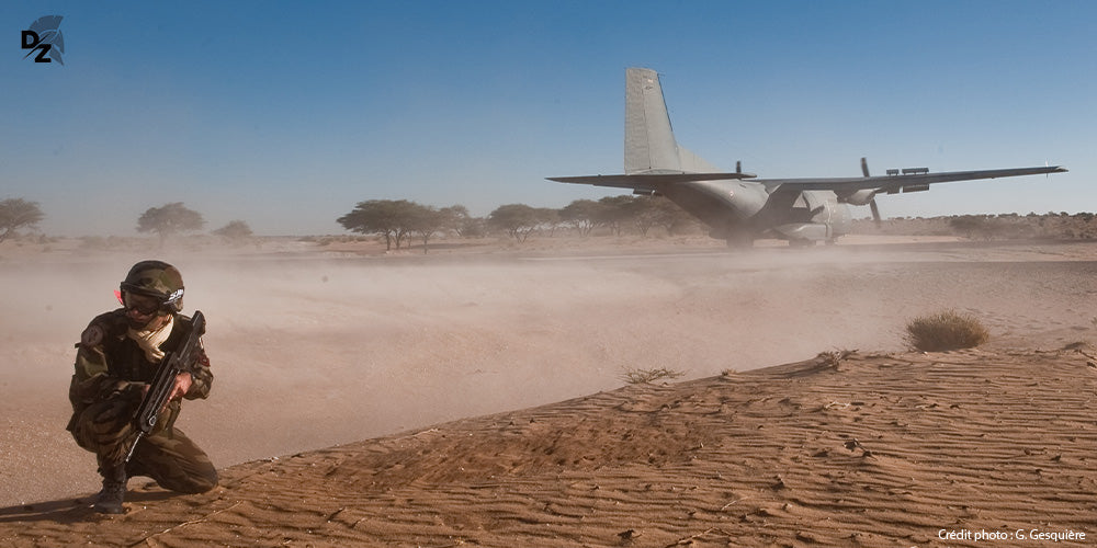 C160 Transall, Tchad, opération extérieure, posé d'assaut, désert, avion de transport tactique, armée de l'Air et de l'Espace