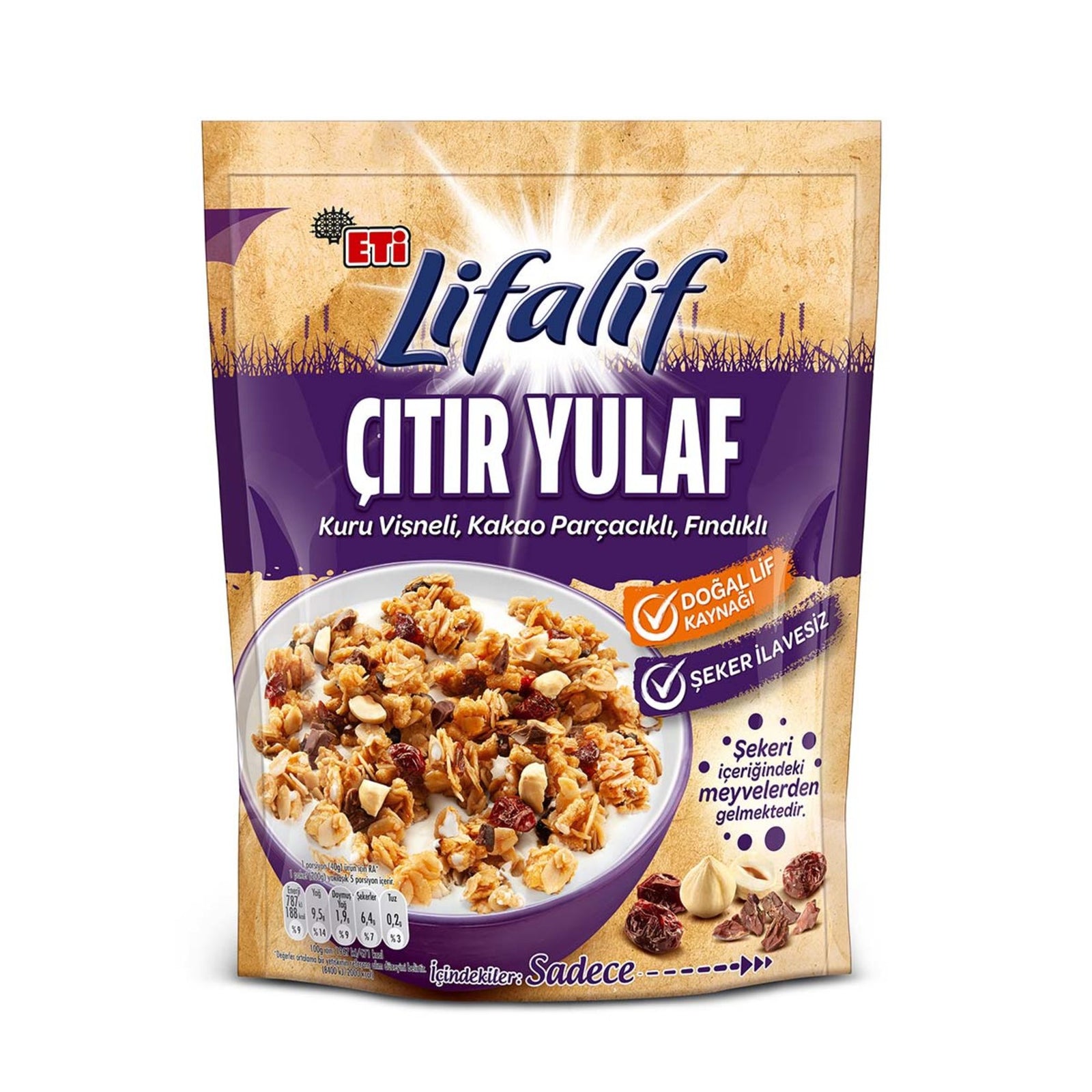 Eti Lifalif Crunchy Granola with Sour Cherries (Vişneli Çıtır Yulaf) 2