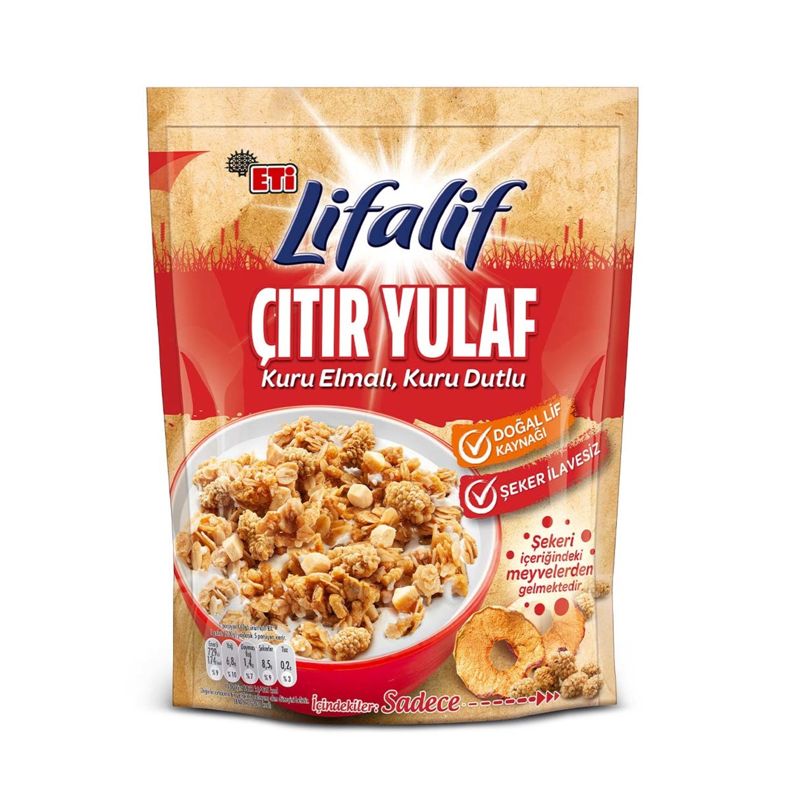 Eti Lifalif Crunchy Granola with Apples (Elmalı Çıtır Yulaf) 200g