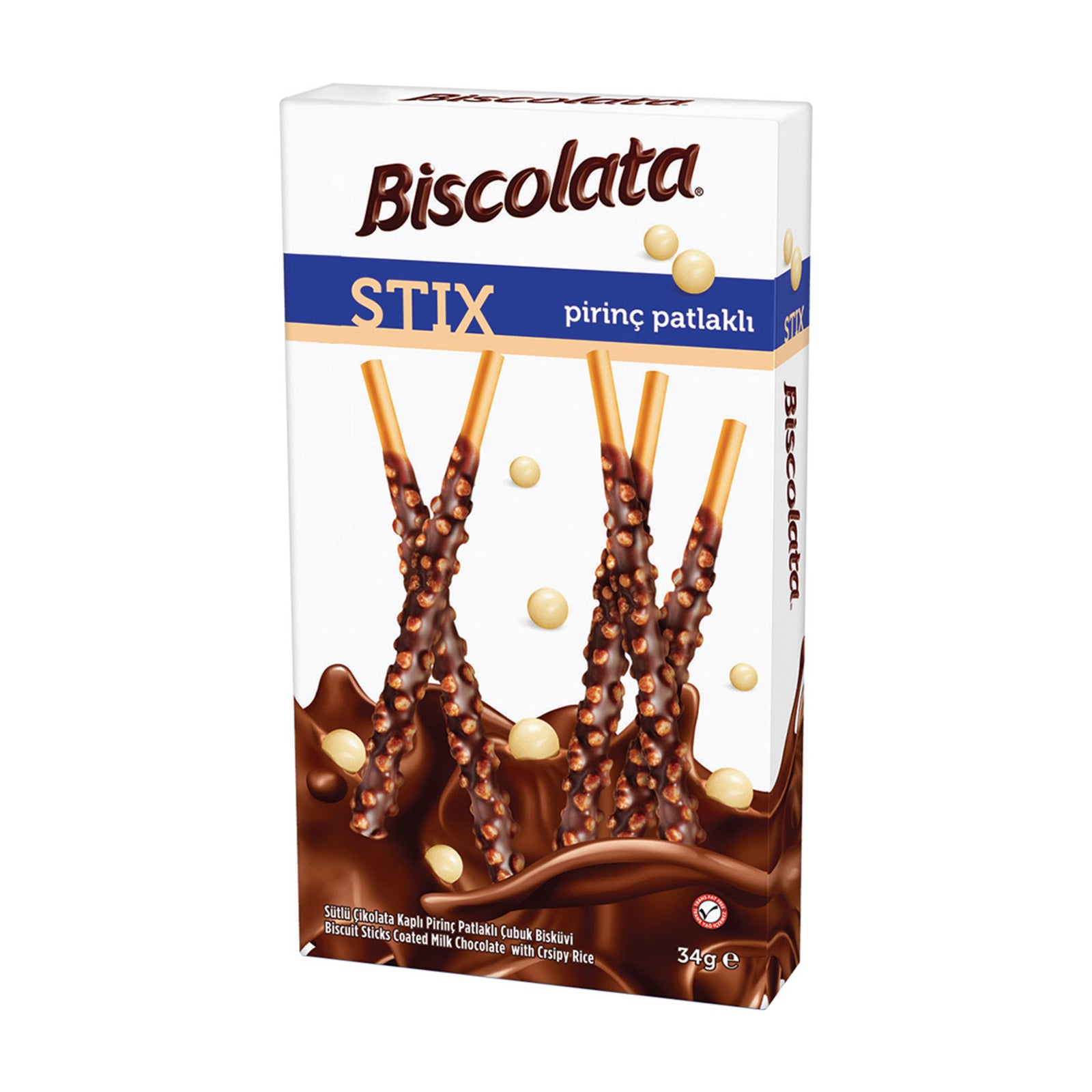Biscolata Biscuit Sticks Coated in Milk Chocolate and Crispy Rice (Sti