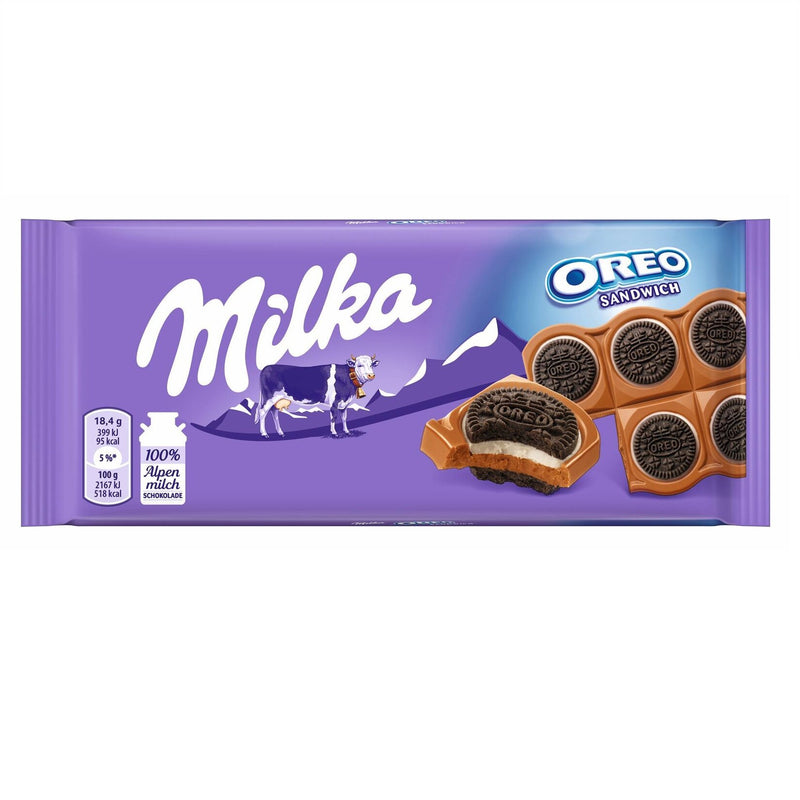 Milka Oreo Sandwich Chocolate Bar (Kakaolu Bisküvili Çikolata) 92g