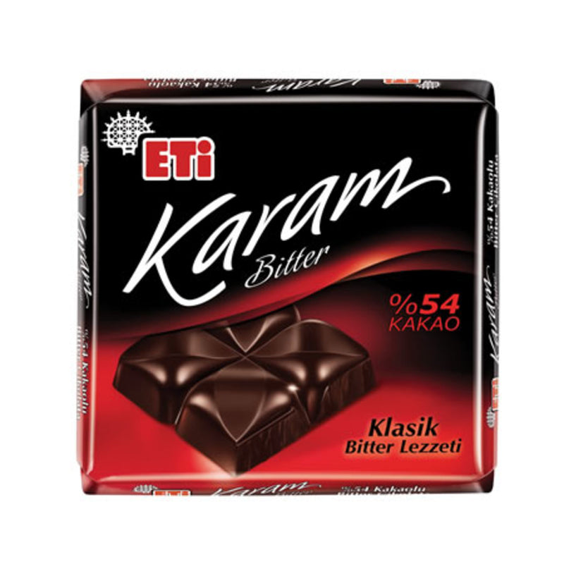 Eti Karam 54 Bitter Chocolate (54 Kakao Kare Çikolata) 70g