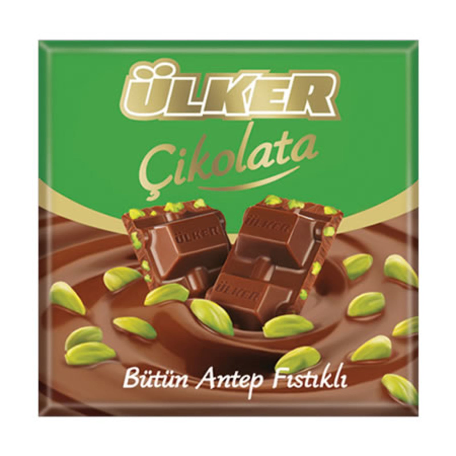 Ülker Pistachio Chocolate Square (Çikolata Fıstıklı Kare) 70g