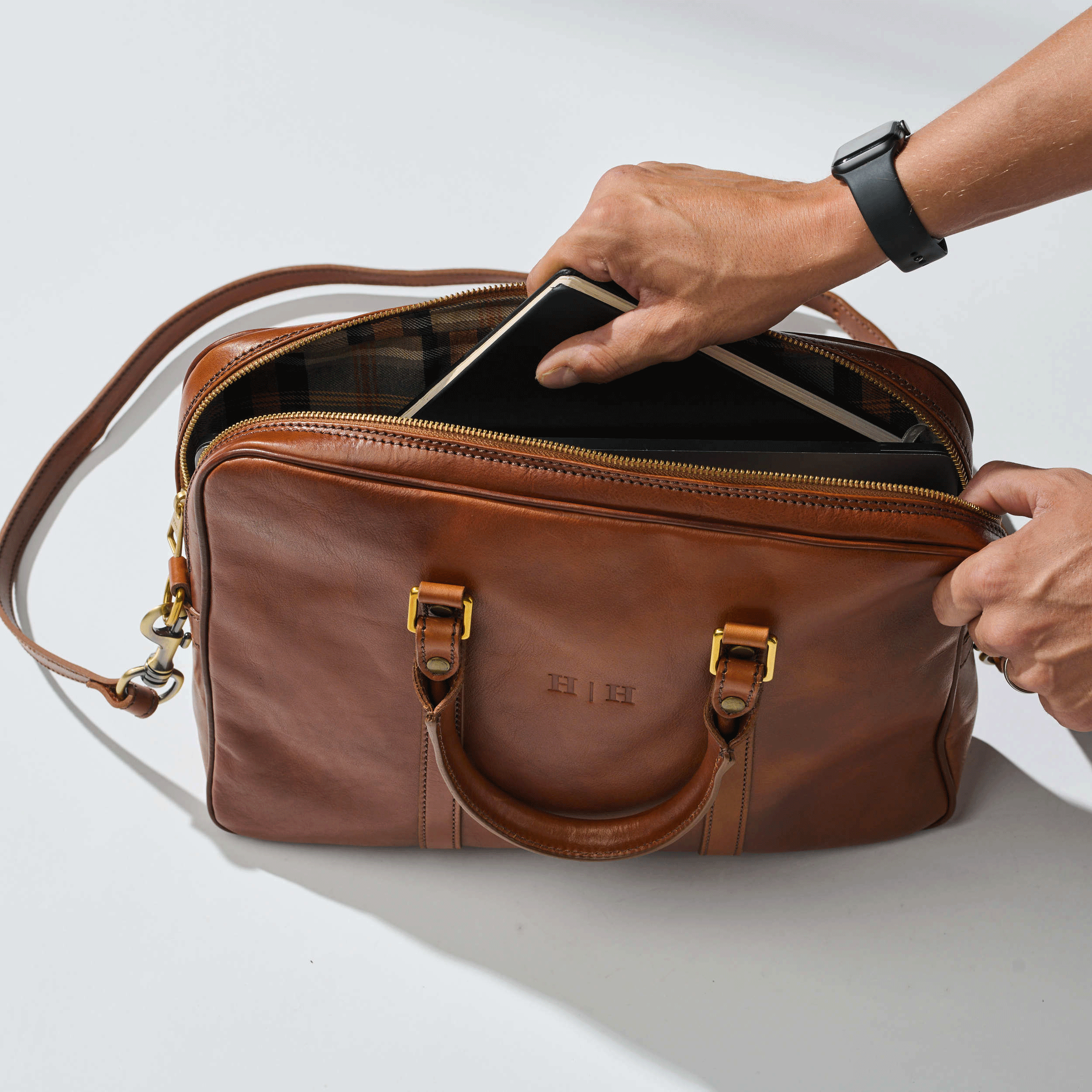 Piero Briefcase Cognac – Hektor + Helena