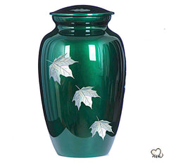 Autumn Leaves Mother of Pearl  Cremation Urn