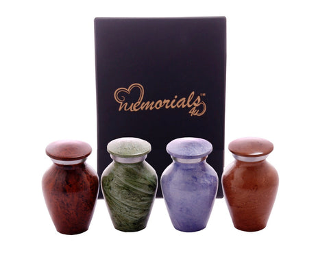 Sets of Keepsake Marble Cremation urns for Human Ashes