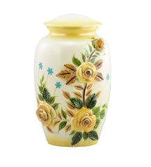 Adult Urns For Ashes - 3D Yellow Rose Bouquet Cremation Urn