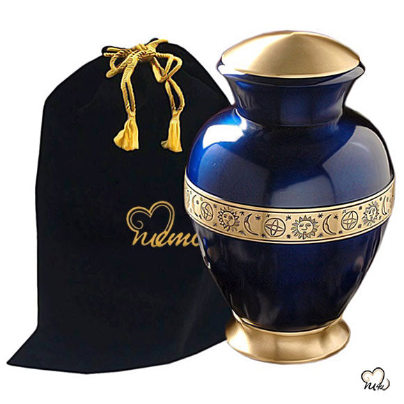  Midnight Iris Brass Cremation Urn