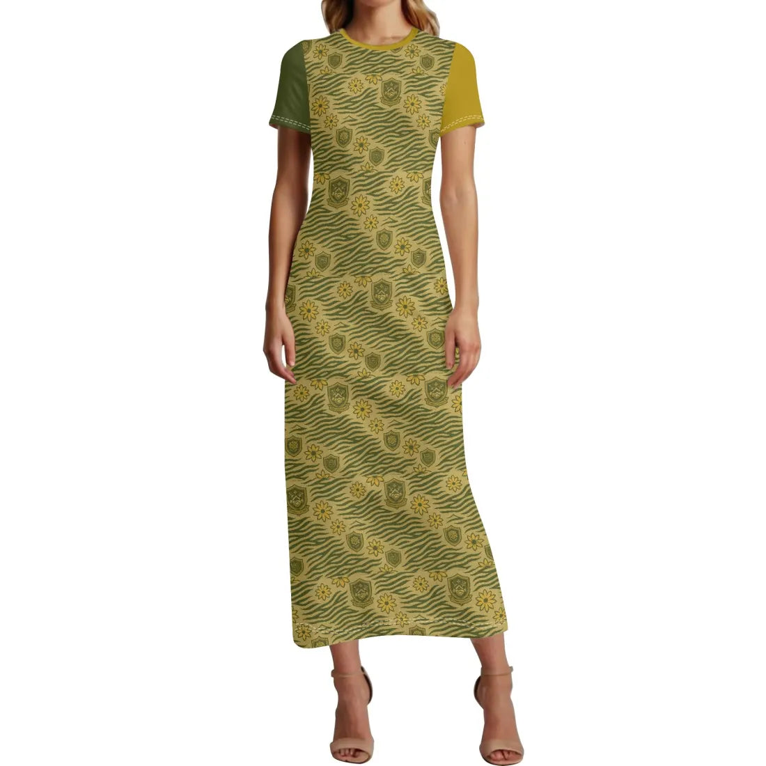 Sapphire Aux Short Sleeve Casual Tshirt Long Dress