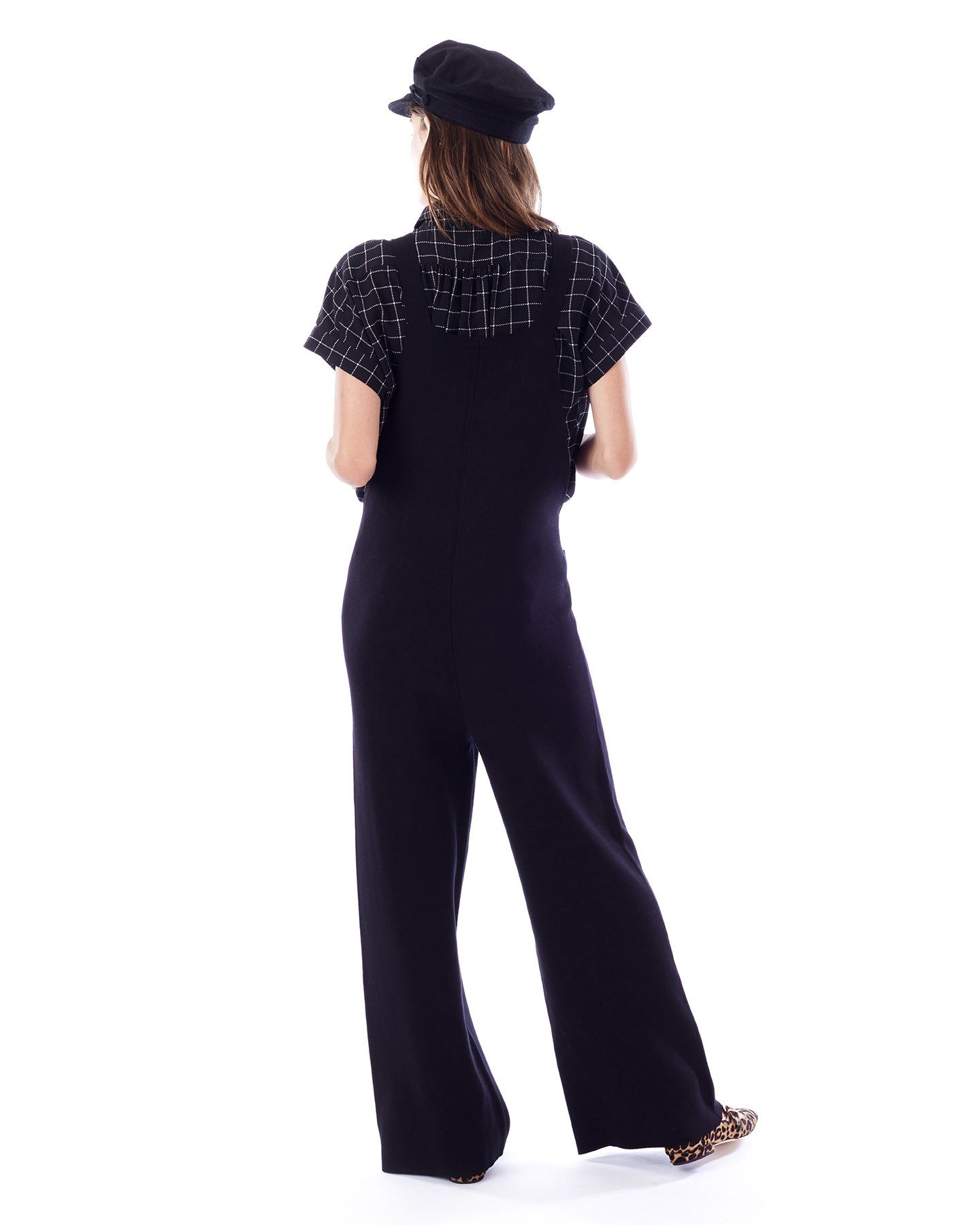 CANDICE- knit jumpsuit in black no zippers