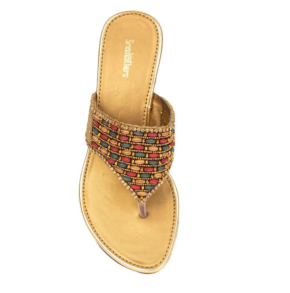 Ladies fancy heel chappal 990918 – SREELEATHERS