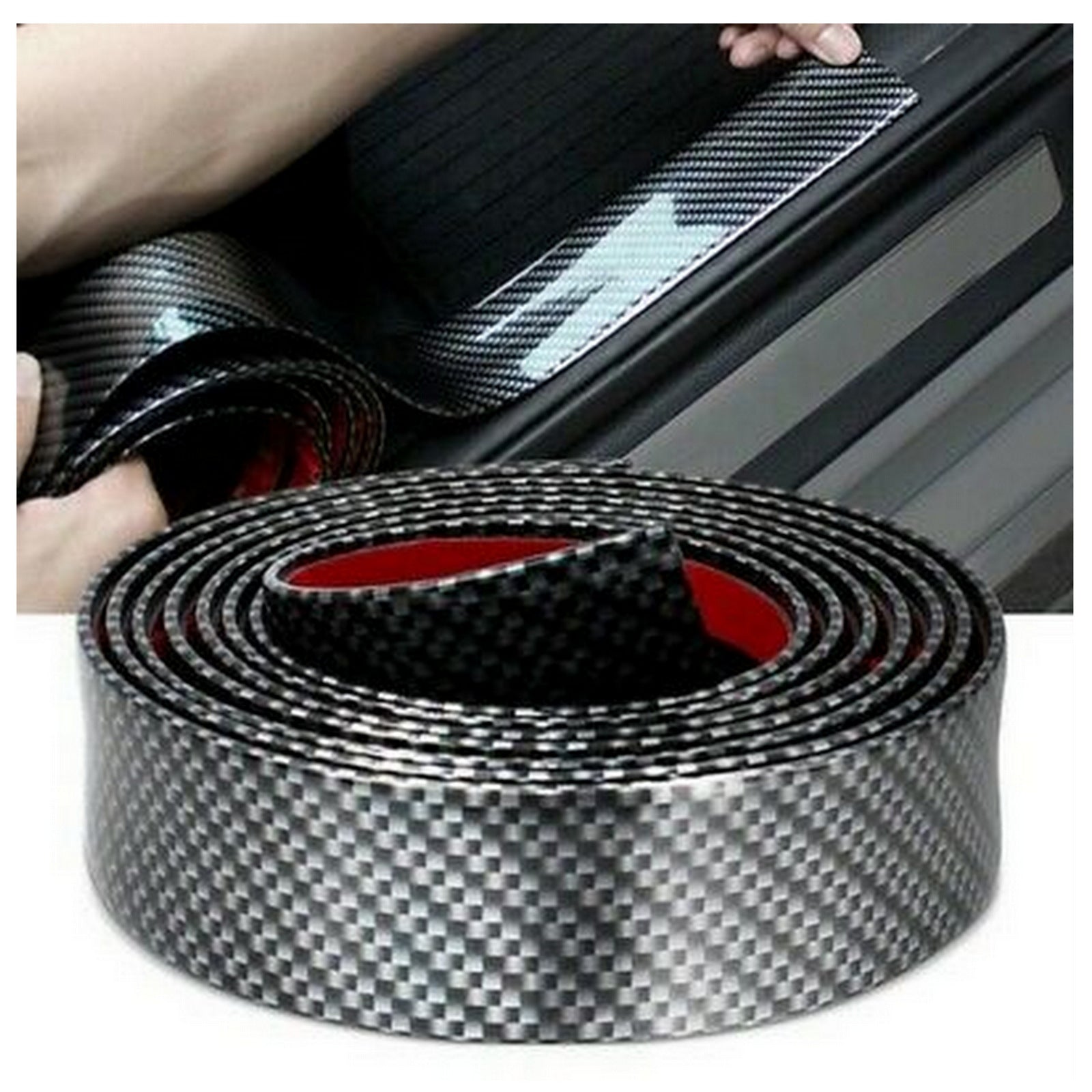 DOOR SILL AREA PROTECTION CARBON FIBER STICKER FOR HONDA - NDE STORE