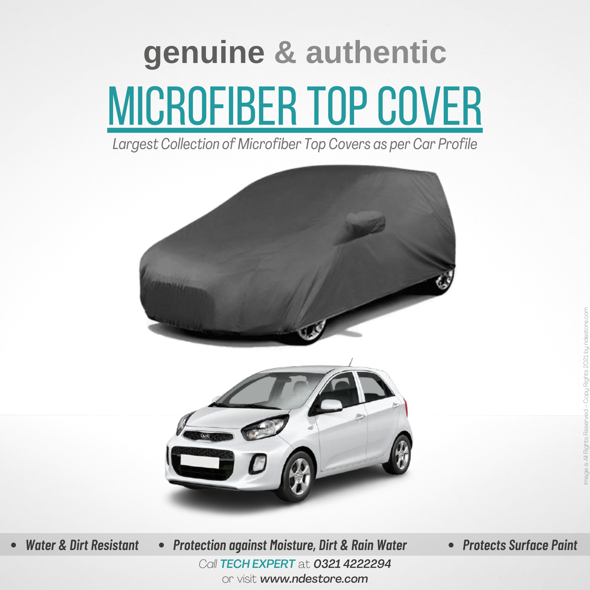 TOP COVER MICROFIBER PREMIUM QUALITY FOR KIA SPORTAGE - NDE STORE