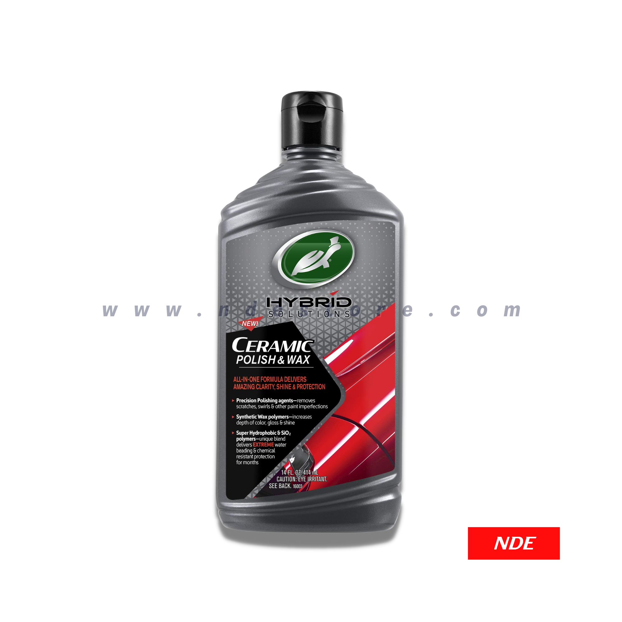 TURTLE WAX HYBRID SOLUTIONS CERAMIC POLISH & WAX - 414 ML - NDE STORE