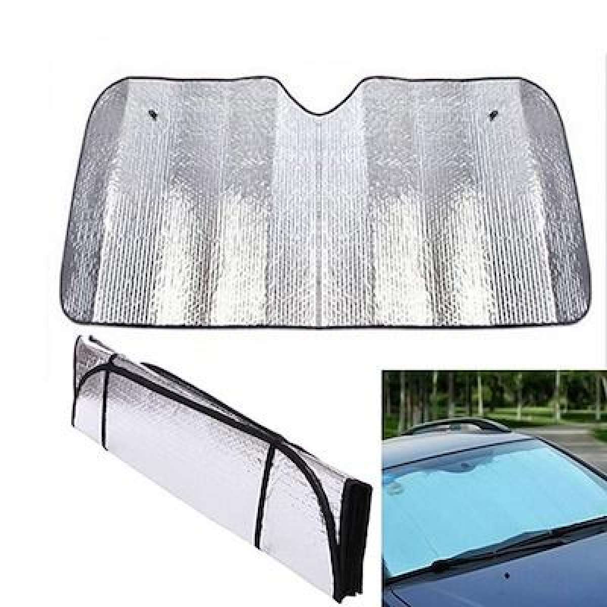 SUN SHADE ALUMINIUM FOIL TYPE FOR CAR WINDSHIELD (UNIVERSAL) NDEstore