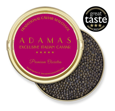Adamas Premium Oscietra Caviar winner of 3 Star Great Taste Award