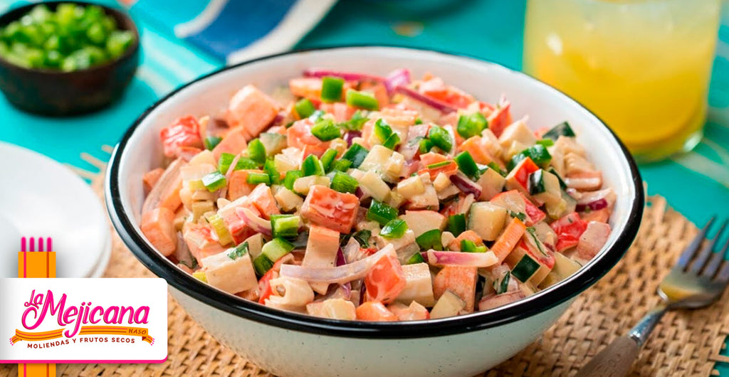 Ensalada de surimi rápida y deliciosa – La Mejicana - Moliendas y Frutos  Secos