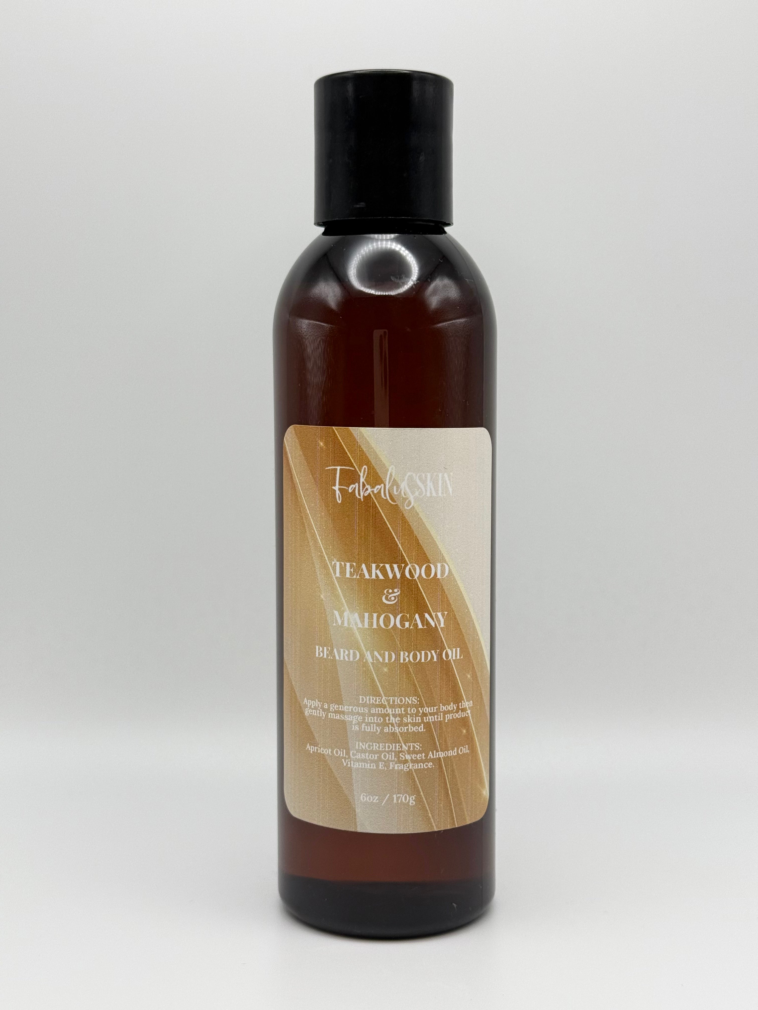 TEAKWOOD & MAHOGANY BEARD & BODY OIL