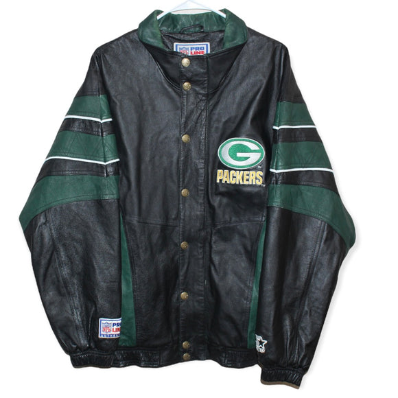 Retro 90s Green Bay Packers Full Zip Color Block Windbreaker 