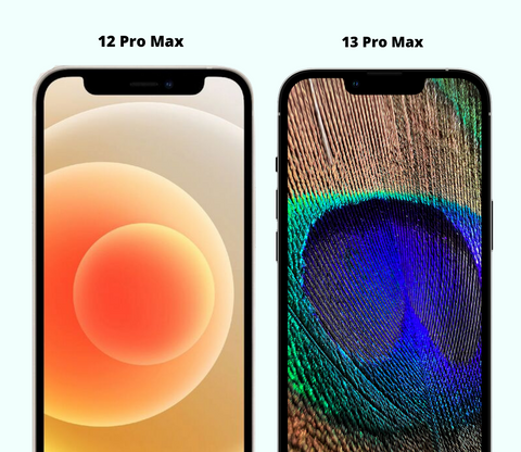 iphone 12 Pro Max vs iPhone 13 Pro Max notch size