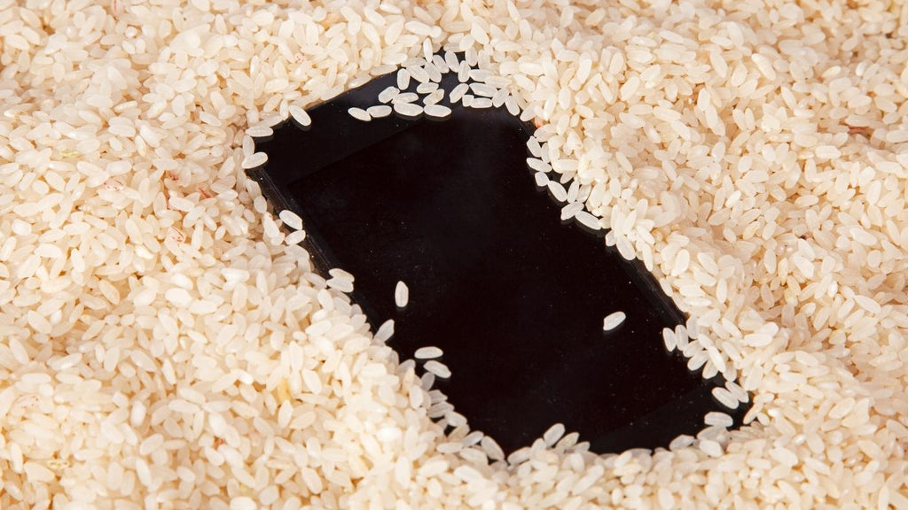smartphone in rice