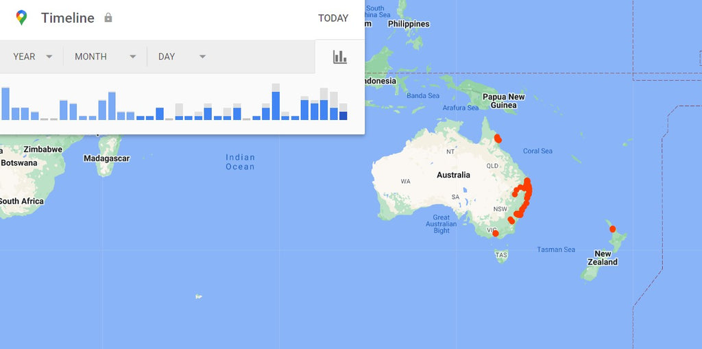 Google Timeline Desktop Map