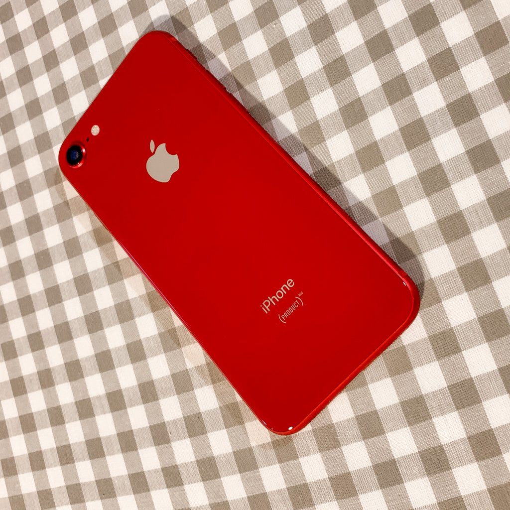 red iPhone 8 