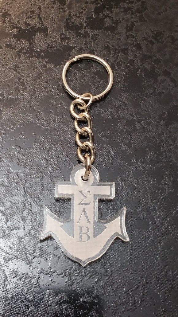 Sigma Lambda Beta Keychain Anchor Acrylic Etched Slb 02 Key Cut A Greek Apparel And Hobbies