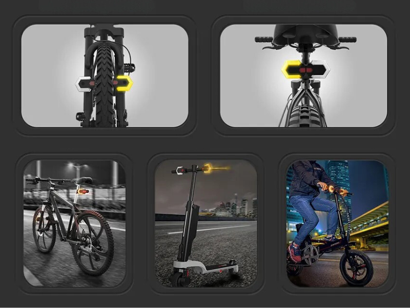 clignotants vélo avant et arrière - exemples d'installation