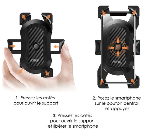 Support de smartphone automatique pour vélo - Utilisation