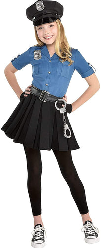 Police Dress Halloween Costume for Girls, Small, with Included Accesso