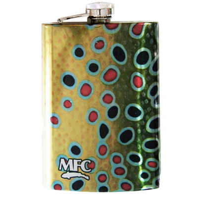 Montana Fly Company Stainless Steel Hip Flask Maddox's Brown Trout