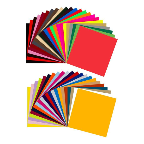 Ultimate pack 100 adhesive vinyl sheets 12X12 assorted colors – Tones  Media