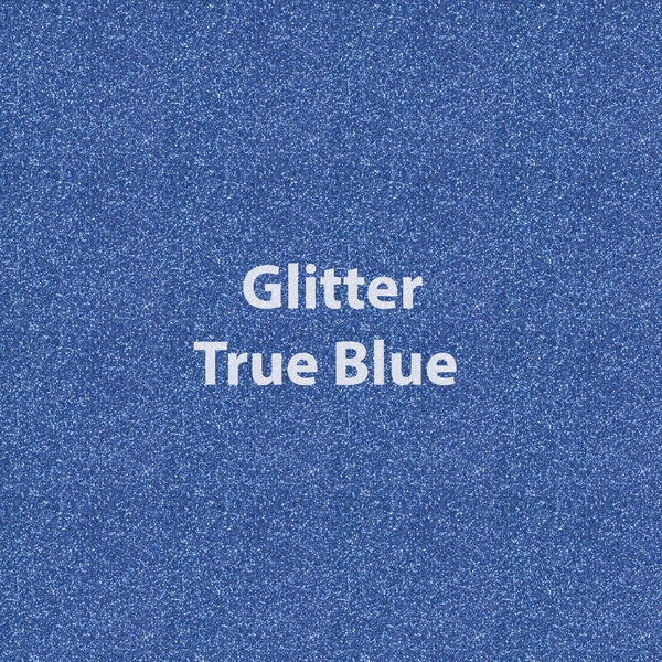 True Blue Siser Glitter Heat Transfer Vinyl (HTV) (Bulk Rolls)