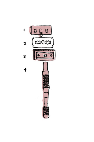 setting up safety razor