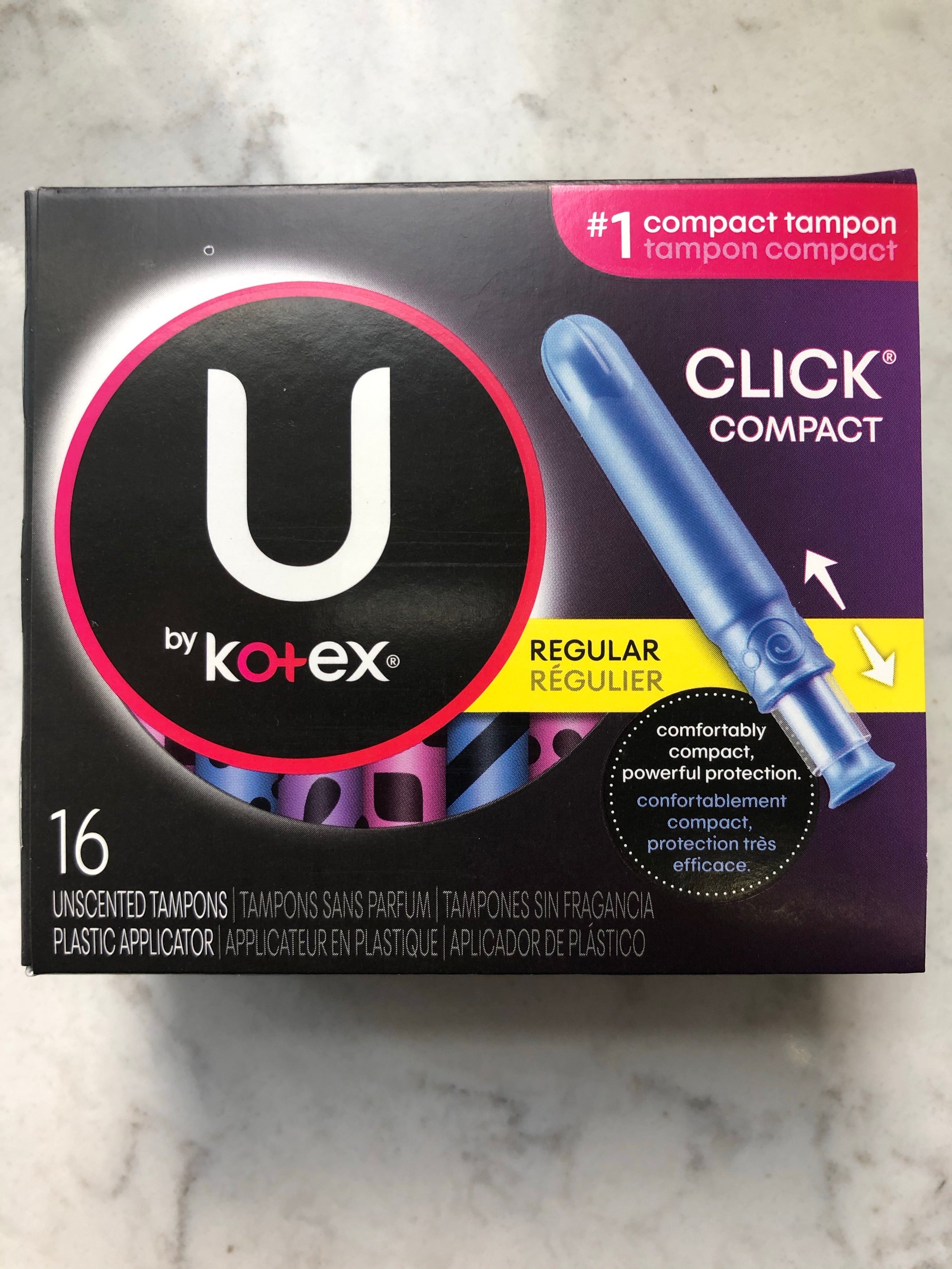 U By Kotex Tampons Click Regular 16 Pack Bite Grocer