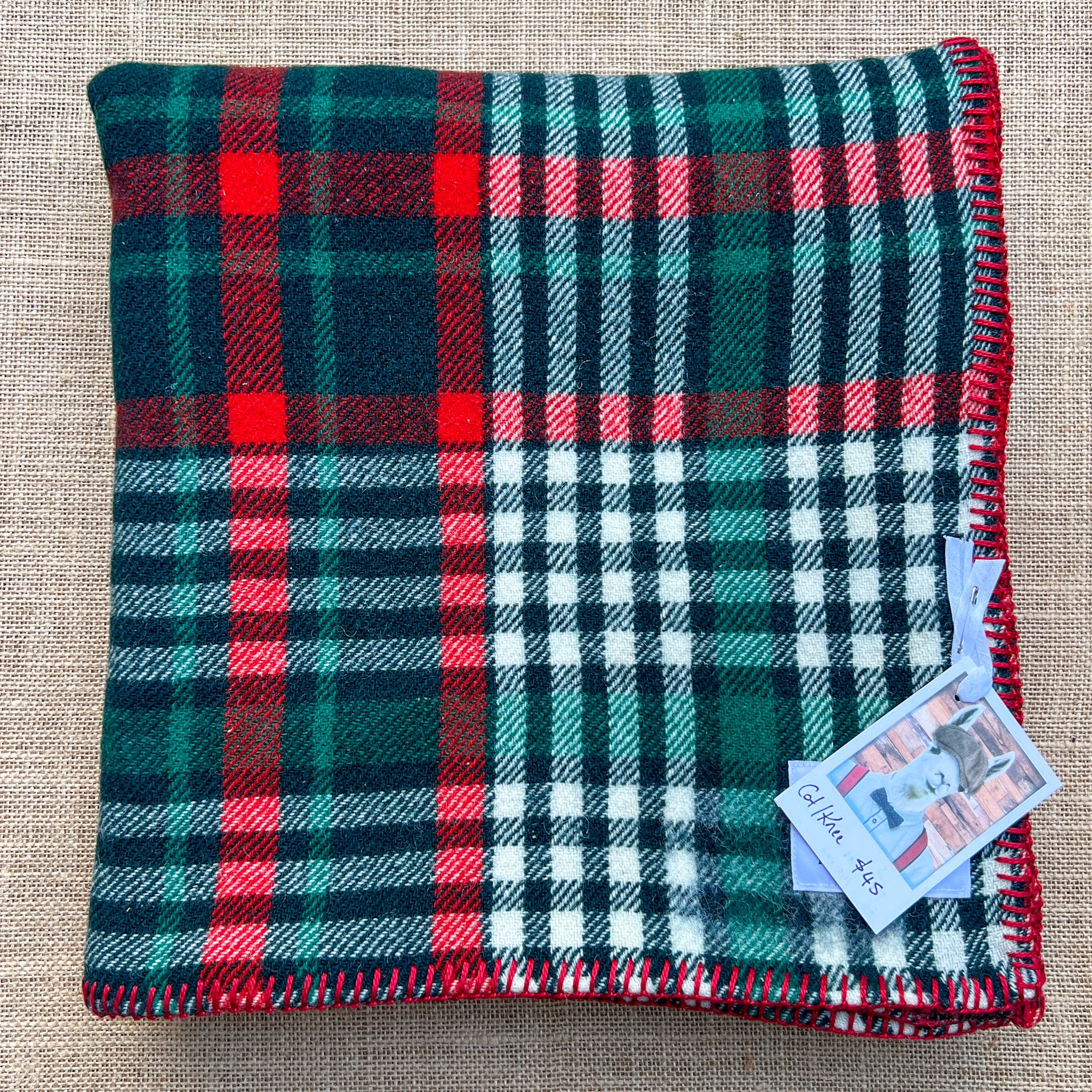 Lightweight KNEE RUG/COT New Zealand Wool Blanket Fresh Retro Love