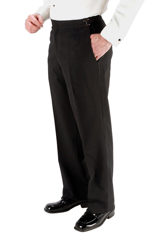 Black wool and viscose blend pants